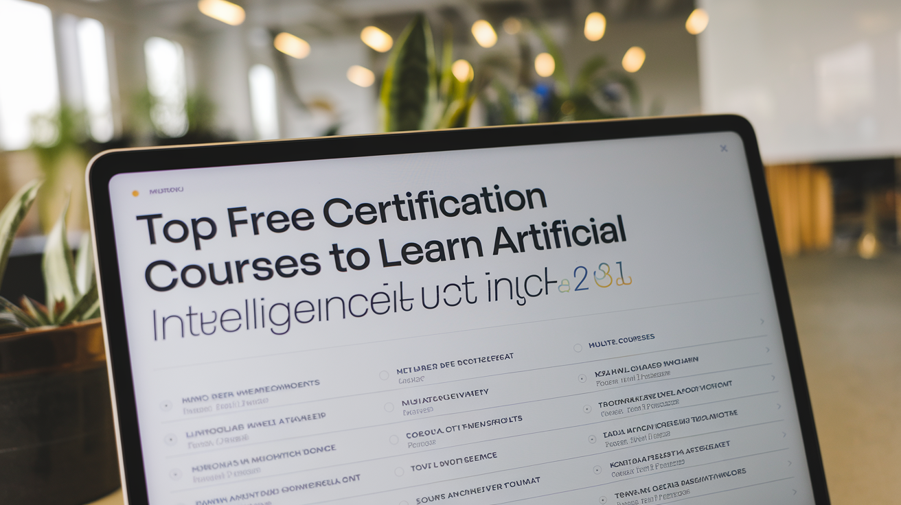 Top Free Certification Courses to Learn Artificial Intelligence in 2024