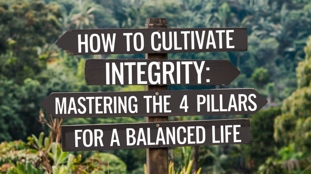 How to Cultivate Integrity: Mastering the 4 Pillars for a Balanced Life image