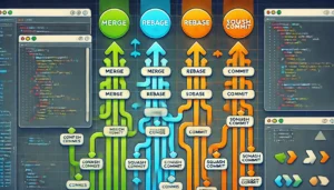 Git Merge vs. Rebase vs. Squash Commit image