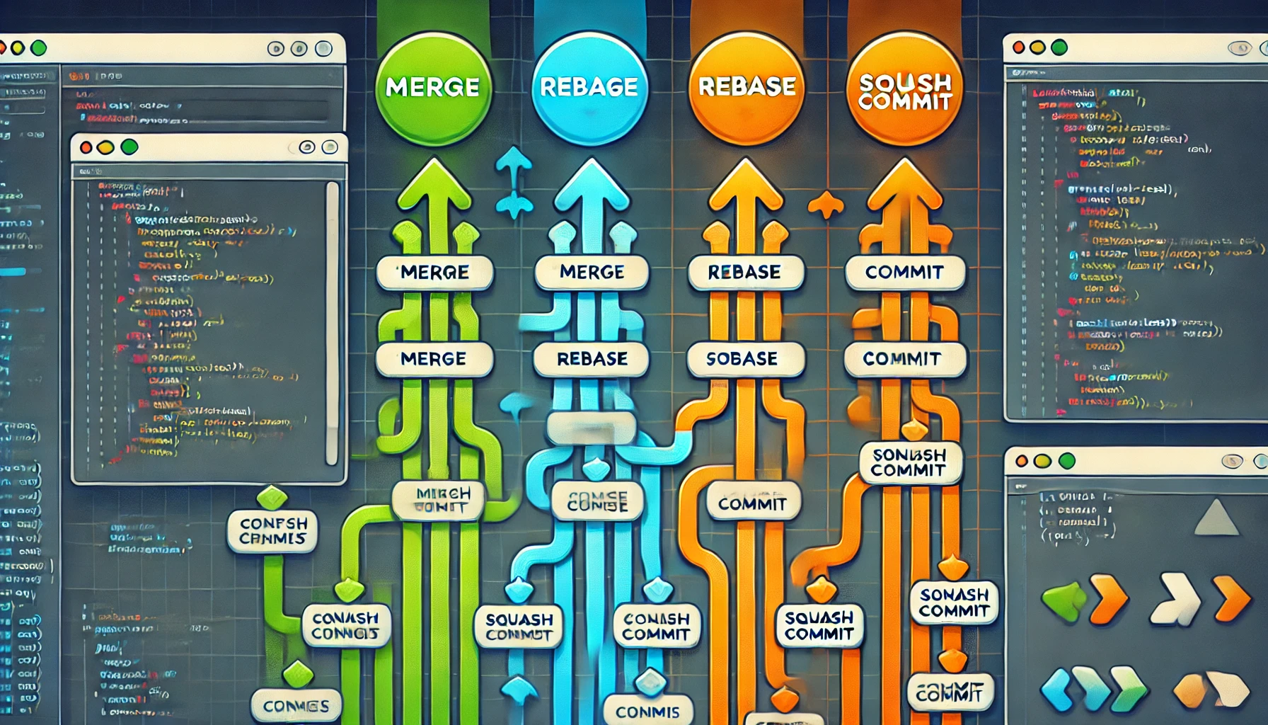 Git Merge vs. Rebase vs. Squash Commit