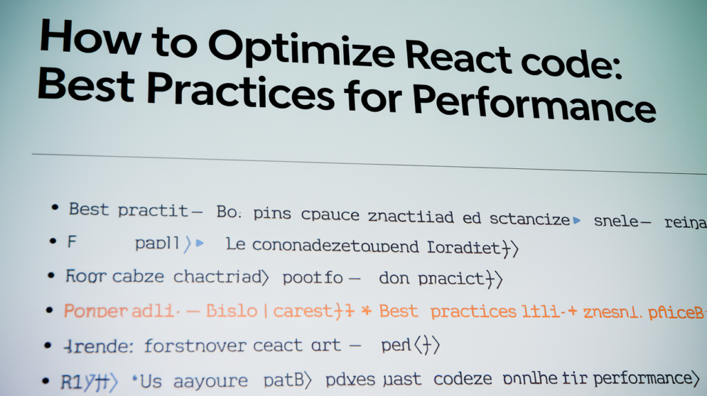 How to Optimize React Code: Best Practices for Performance image