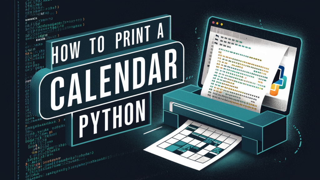 How to Print a Calendar Using Python: A Step-by-Step Guide