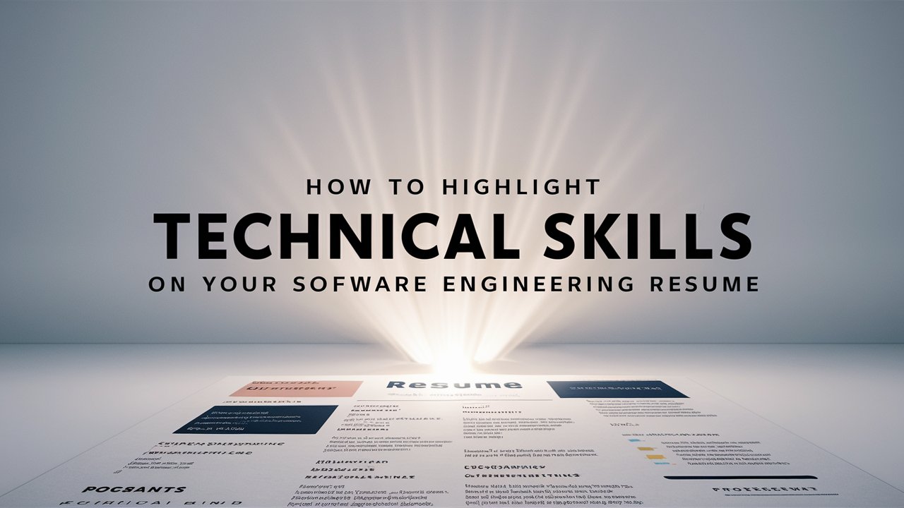 How to Effectively Highlight Technical skills on Software Engineering Resume