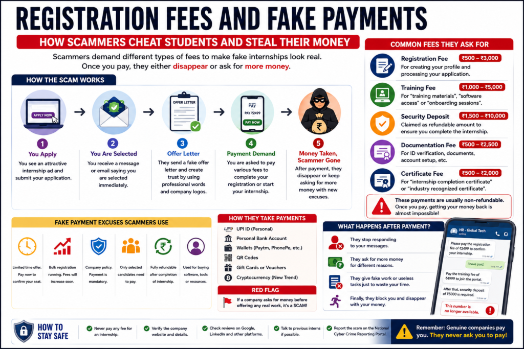 Registration Fees and Fake Payments
