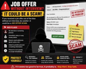Job offer without interview scam