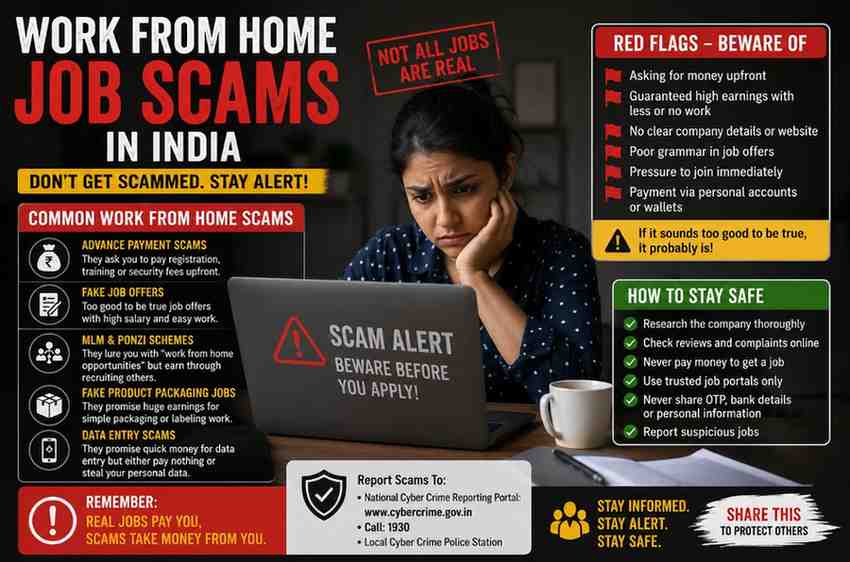 Work From Home Job Scams in India